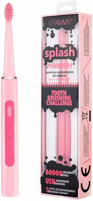 Електрична зубна щітка Vitammy Splash Pinkish (від 8 років) фото