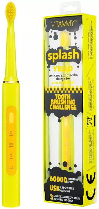 Электрическая зубная щетка Vitammy Splash Yello (от 8 лет) - фото - №0