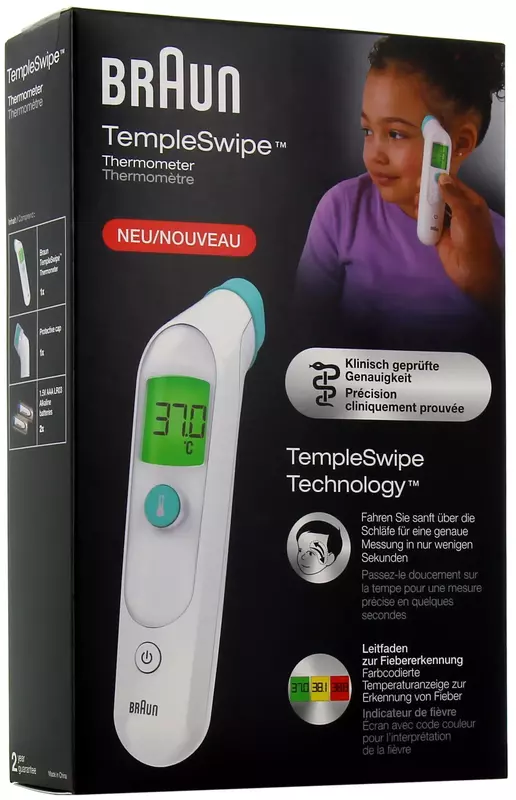 Электронный термометр Braun TempleSwipe (BST200) фото