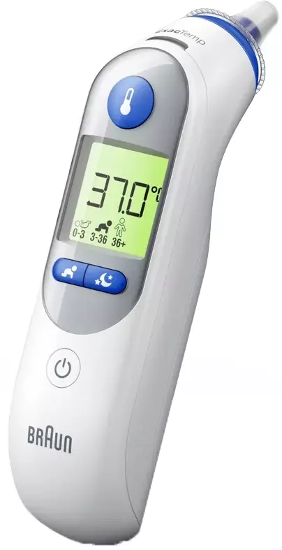 Термометр ушного типа Braun ThermoScan 7+IRT6525 с системой "AGE Precision" с подсветкой IRT6525NOE фото