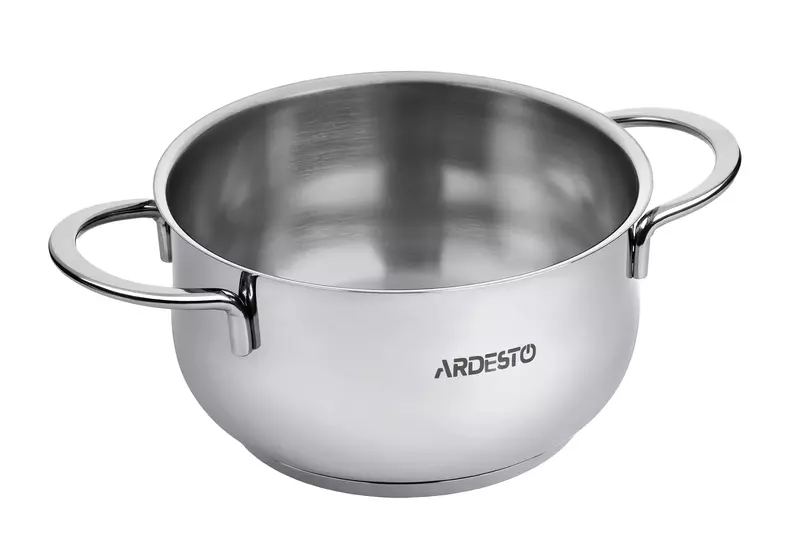 Каструля Ardesto BLACK MARS AR0743S, скляна кришка, 4.3 л, нержавіюча сталь - фото - №2