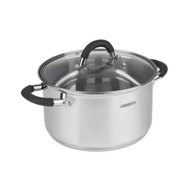 Каструля Ardesto Gemini Salerno AR1947CS, скляна кришка, 4.7 л - фото - №0