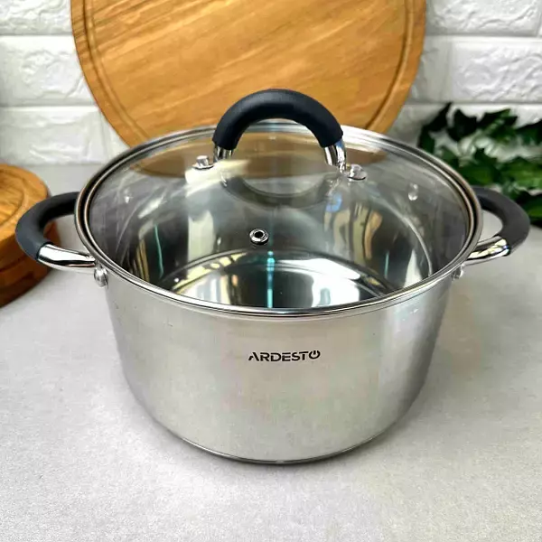 Каструля Ardesto Gemini Salerno AR1947CS, скляна кришка, 4.7 л - фото - №3
