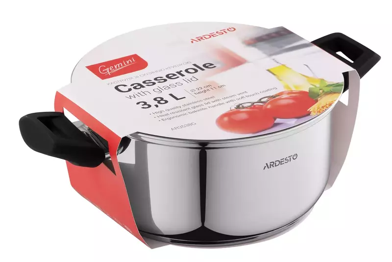 Каструля Ardesto Gemini Piemonte AR3538G, 3.8 л - фото - №3