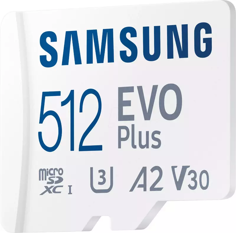 Карта пам'ятi MicroSDXC Samsung 512GB C10 UHS-I R130MB/s Evo Plus + SD фото