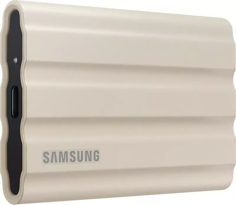 Внешний SSD Samsung T7 Shield 1Tb USB 3.2 Type-C бежевый фото