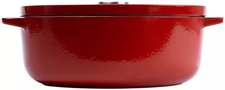 Гусятниця чавунна з кришкою KitchenAid, 30 см, 5,6 л, червона (CC006063-001) фото