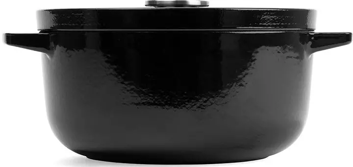 Каструля чавунна з кришкою KitchenAid, 22 см, 3,3 л, чорна (CC006058-001) фото