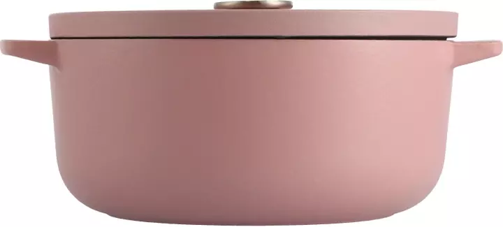 Каструля чавунна з кришкою KitchenAid, 26 см, 5,2 л, кіл, суха троянда (CC007431-001) - фото - №1