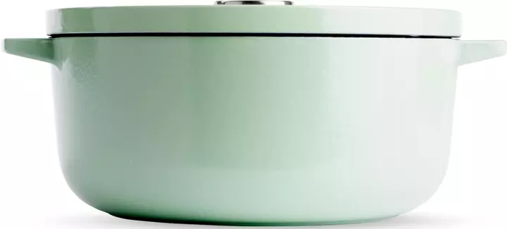 Каструля чавунна з кришкою KitchenAid, 26 см, 5,2 л, кіль, фісташковий (CC007434-001) фото