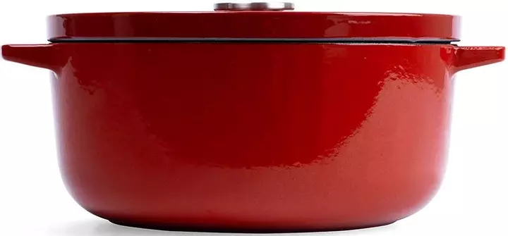 Каструля чавунна з кришкою KitchenAid, 26 см, 5,2 л, червона (CC006060-001) фото