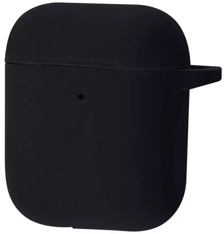 Чехол Silicone Case New для AirPods 1/2 (Black) фото