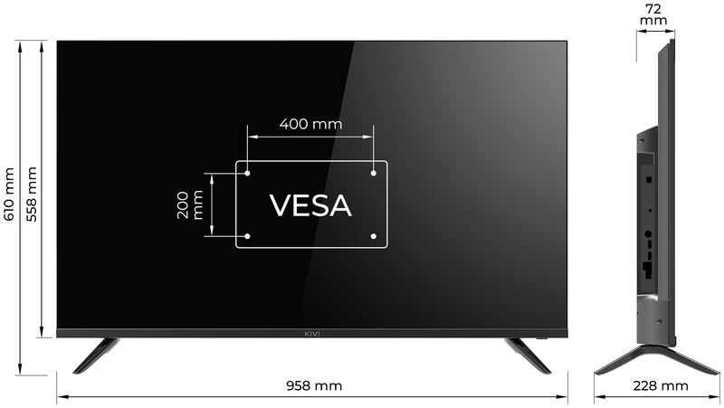 Телевізор Kivi 43" 4K UHD Smart TV (43U730QB) фото