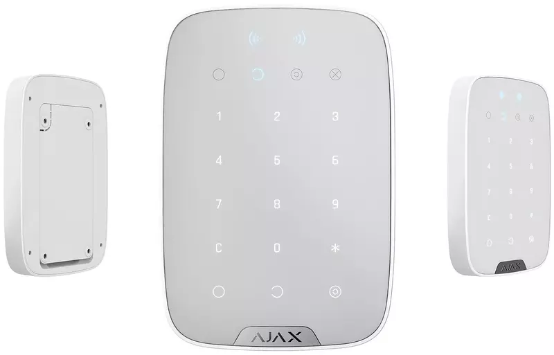 Бездротова сенсорна клавіатура Ajax KeyPad Plus біла (000023070) фото