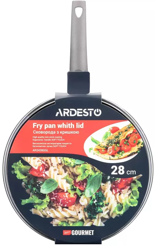 Сковорода глубокая Ardesto Gemini Gourmet Apulia с крышкой 28 см (AR2428GGL) - фото - №10