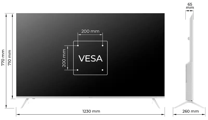 Телевізор Kivi 55" 4K UHD Smart TV (55U760QW) фото