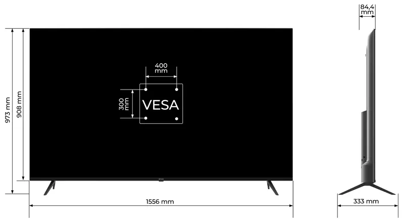 Телевізор Kivi 70" 4K UHD Smart TV (70U760QB) фото
