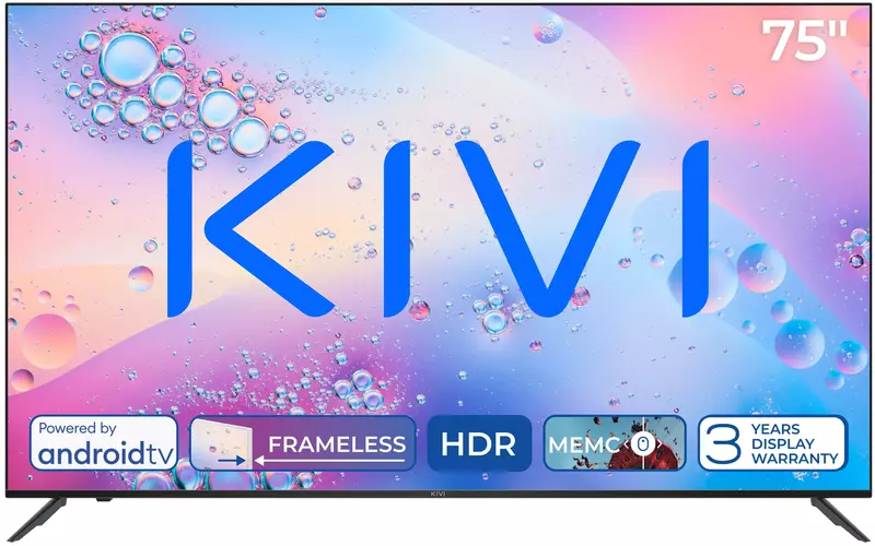 Телевізор Kivi 75" 4K UHD Smart TV (75U760QB) фото