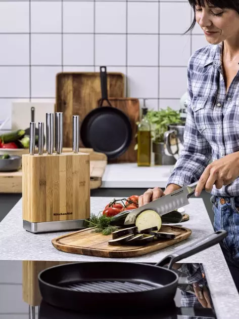 Сковорода-гриль KitchenAid CFA, 28 см з керамічним покриттям (CC005681-001) - фото - №6