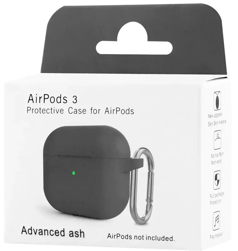 Чехол Silicone Case New for AirPods 3 (dark gray) фото
