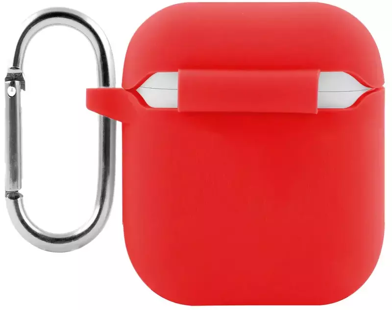 Чехол Silicone Case New for AirPods 1/2 (red) фото