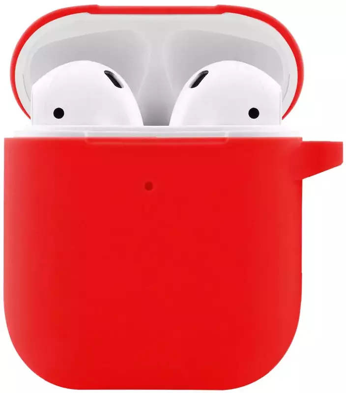 Чехол Silicone Case New for AirPods 1/2 (red) фото