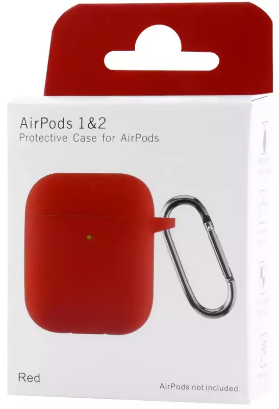 Чехол Silicone Case New for AirPods 1/2 (red) фото