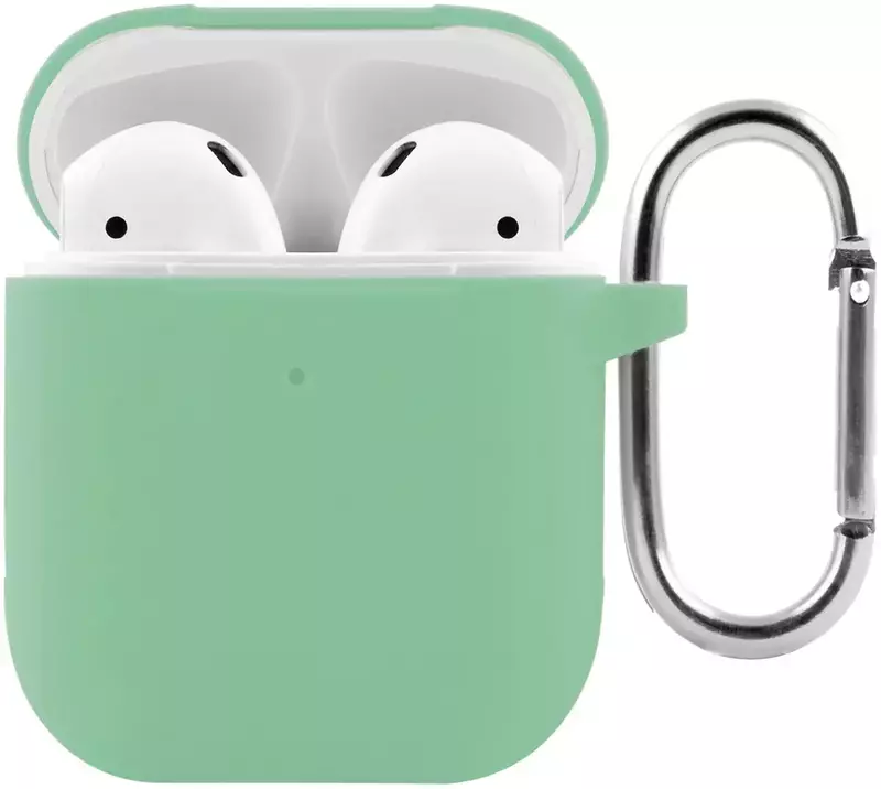 Чехол Silicone Case New for AirPods 1/2 (turquoise) фото