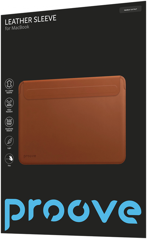 Чехол Proove Leather Sleeve для MacBook 15,4"/16,2" (brown) фото