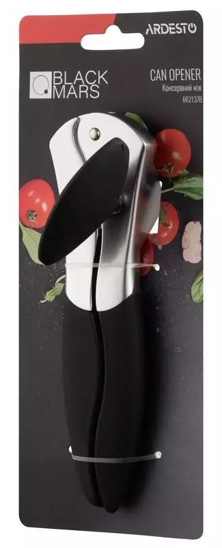 Консервный нож Ardesto Black Mars, черный, цинковый сплав, пластик (AR2137B) фото