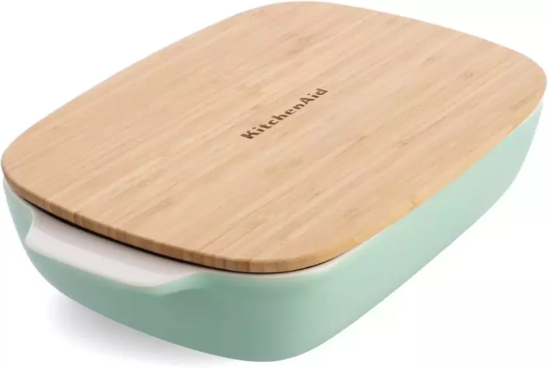 Форма для випічки з кришкою KitchenAid керамогранітна, 6,5 х15, 5х26 см, 0,9 л (CC007424-001) - фото - №0