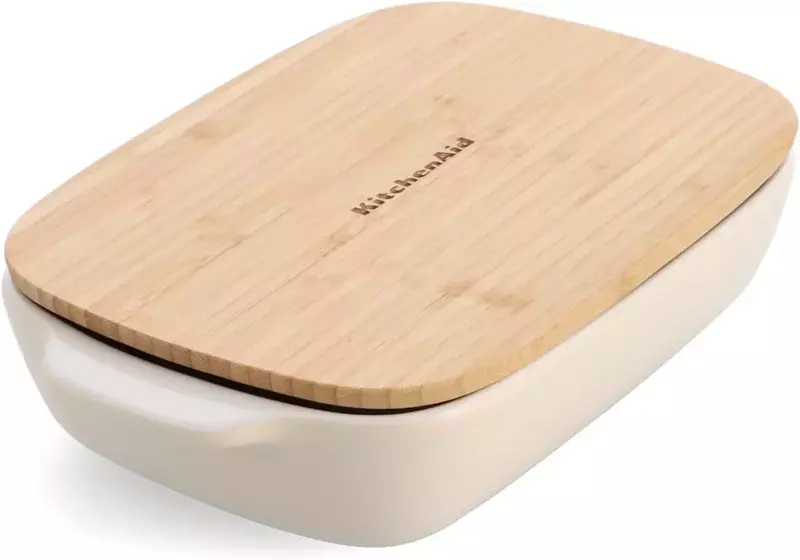 Форма для випічки з кришкою KitchenAid керамогранітна, 6,5 х15, 5х26 см, 0,9 л (CC006105-001) - фото - №0