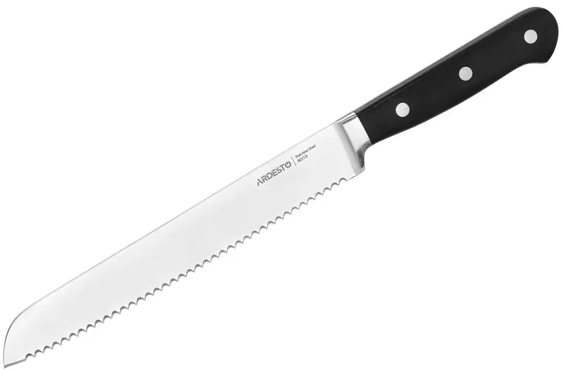 Кухонный нож для хлеба Ardesto Black Mars 20,3 см, черный, нерж.сталь, дерево (AR2033SW) фото