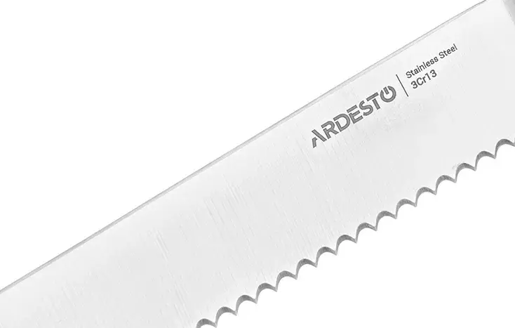 Кухонный нож для хлеба Ardesto Black Mars 20,3 см, черный, нерж.сталь, дерево (AR2033SW) фото