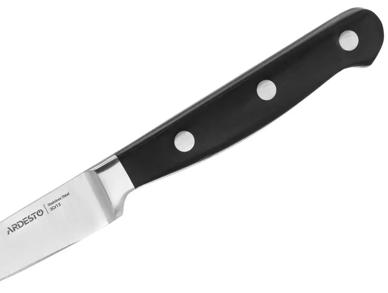 Кухонный нож для чистки овощей Ardesto Black Mars 8,9 см, черный, нерж.сталь, дерево (AR2035SW) фото