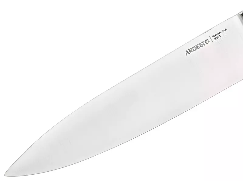 Кухонный нож поварской Ardesto Black Mars 20,3 см, черный, нерж.сталь, дерево (AR2031SW) фото