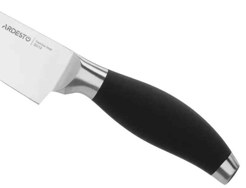Кухонний ніж кухарський Ardesto Gemini 15,2 см, чорний, нерж.сталь, пластик (AR2133SP) - фото - №3