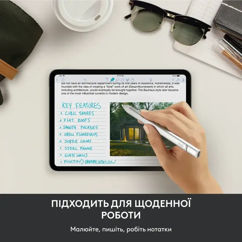 Стилус Logitech Crayon Digital Pen для Apple iPad USB-C (Silver) 914-000074 фото