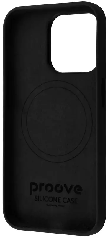 Чохол для iPhone 15 Pro Max Proove Silicone Case with Magnetic Ring (Black) - фото - №1