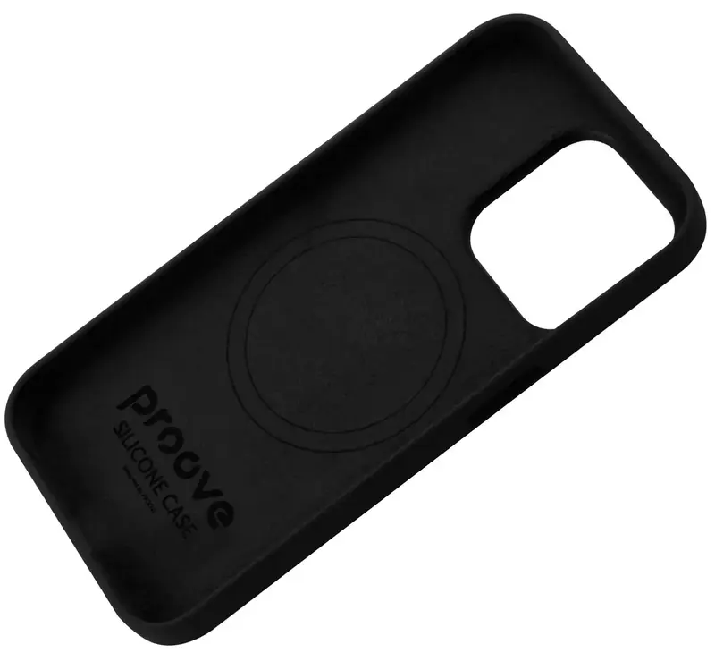 Чохол для iPhone 15 Pro Max Proove Silicone Case with Magnetic Ring (Black) - фото - №2
