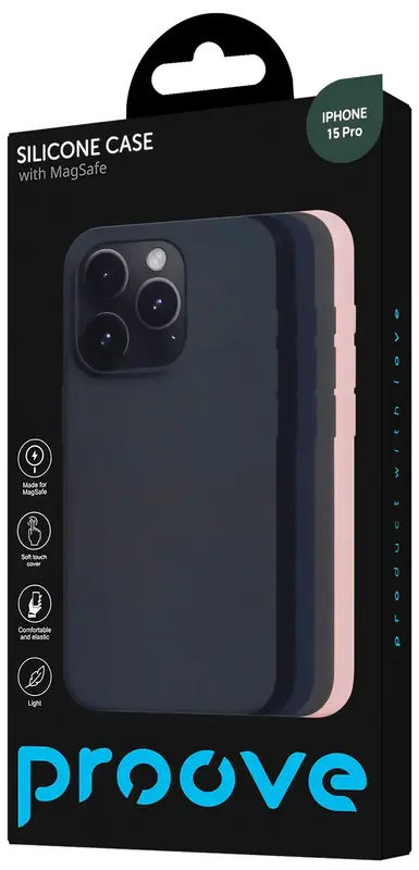 Чохол для iPhone 15 Pro Proove Silicone Case with Magnetic Ring (cypress) - фото - №3