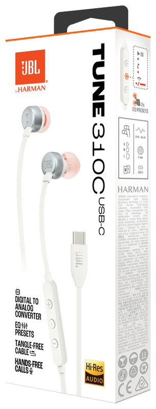 Навушники JBL Tune 310C USB-C (White) JBLT310CWHT - фото - №8