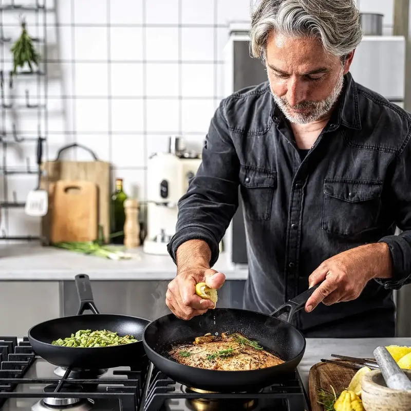 Набір сковорідок KitchenAid CFA, 20+28 см з керамічним покриттям (CC005685-001) - фото - №6