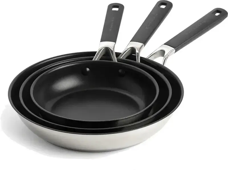 Набір сковорідок KitchenAid CSS, 20+24+28 см із керамічним покриттям (CC005708-001) - фото - №0