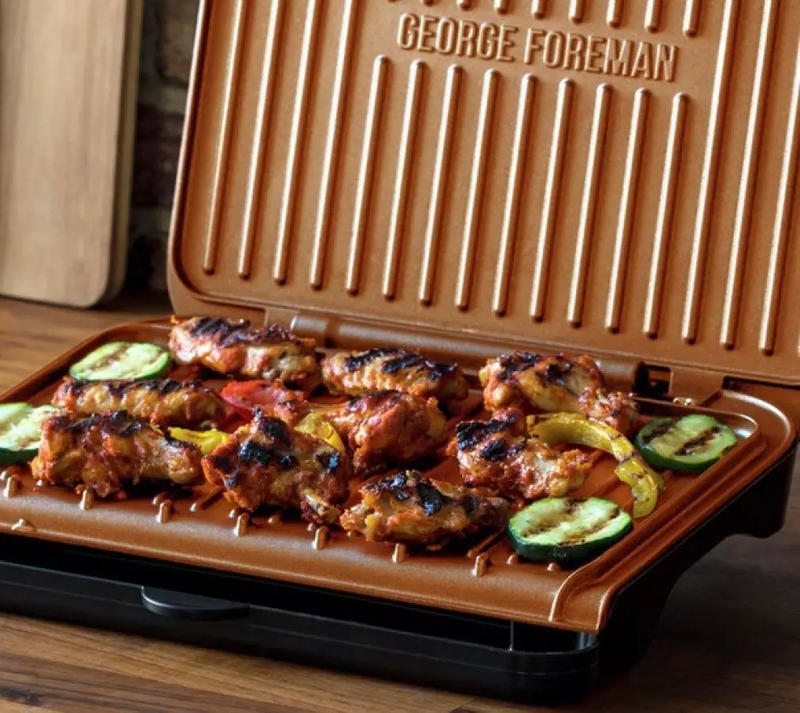 Гриль-барбекю электрический George Foreman 25811-56 Fit Grill Copper Medium фото