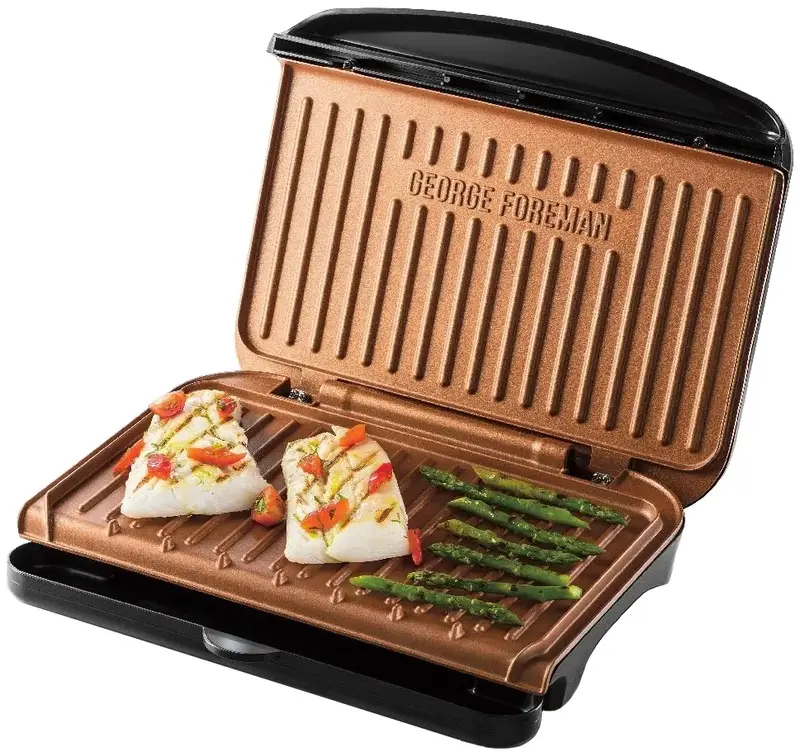 Гриль-барбекю электрический George Foreman 25811-56 Fit Grill Copper Medium фото