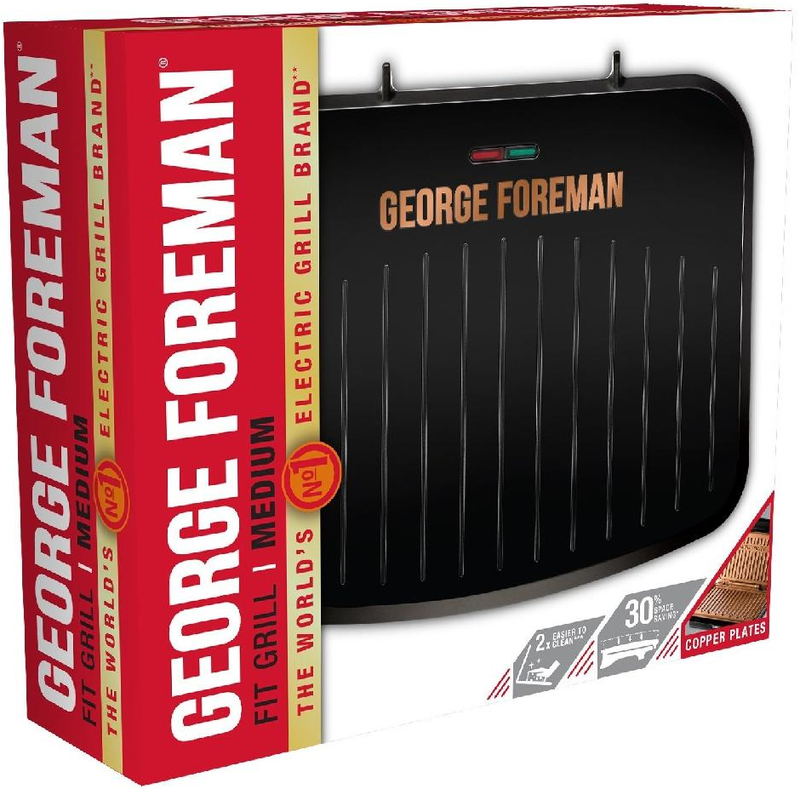 Гриль-барбекю электрический George Foreman 25811-56 Fit Grill Copper Medium фото