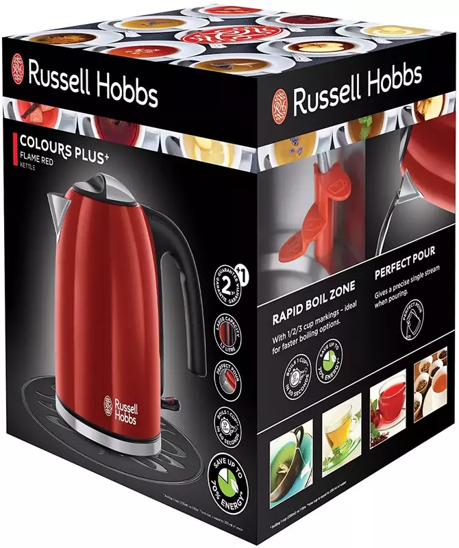 Электрический чайник Russell Hobbs 20412-70 Colours Plus (Red) фото