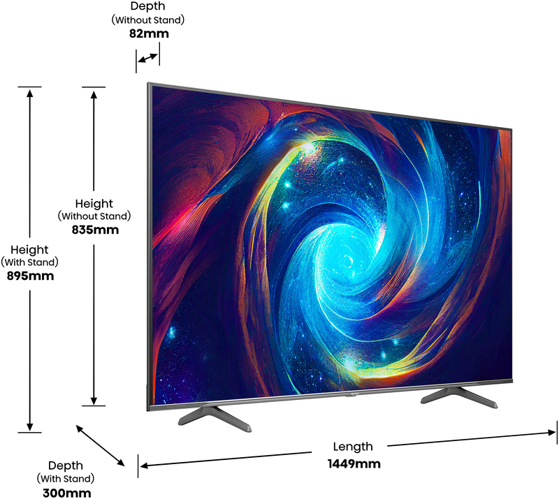 Телевізор Hisense 65" QLED 4K (65E7KQ PRO) фото