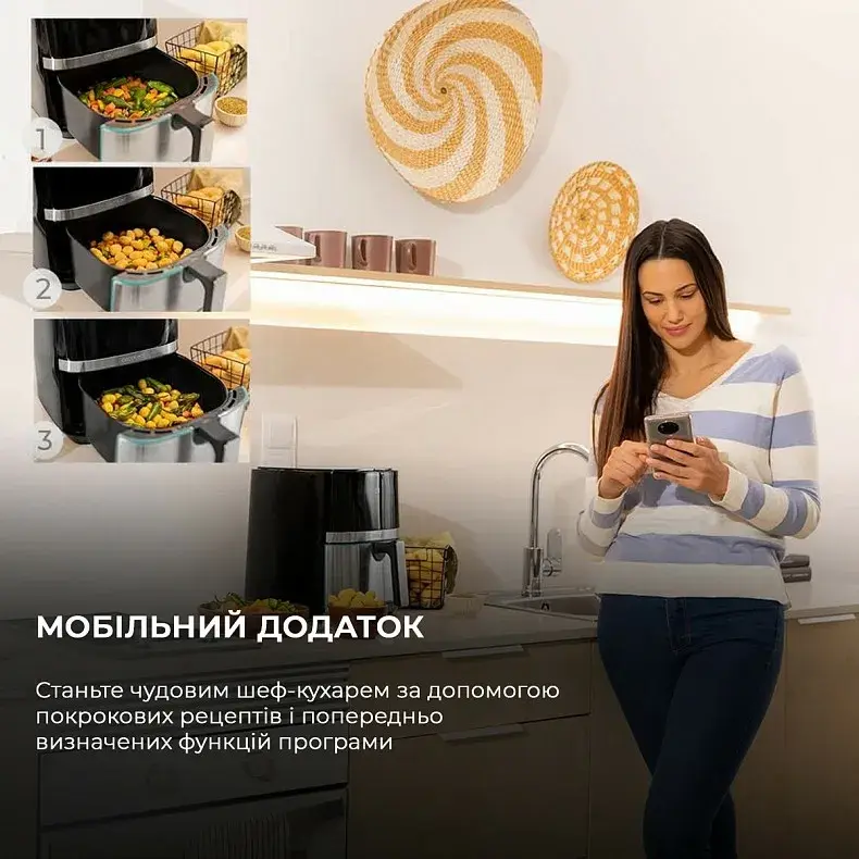 Мультипіч Cecotec Freidora de aire Cecofry Full InoxBlack 5500 Connected Pack (CCTC-03319) - фото - №9